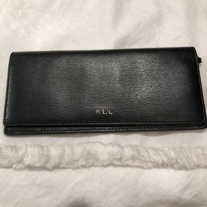 Black Ralph Lauren slim wallet.